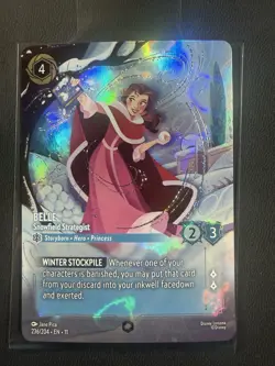 Disney Lorcana Winterspell Belle Snowfield Strategist 236/204 Enchanted Rare - Image 1
