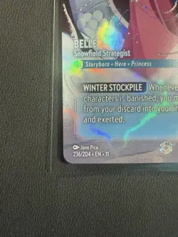 Disney Lorcana Winterspell Belle Snowfield Strategist 236/204 Enchanted Rare - Image 2