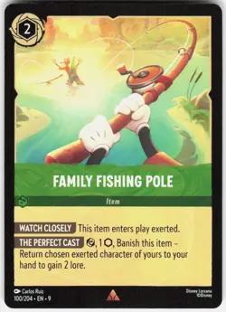 Family Fishing Pole 100/204 Fabled Disney Lorcana - Image 1
