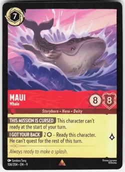 Maui Whale 106/204 Fabled Disney Lorcana - Image 1