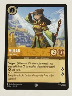 Disney Lorcana Fabled Mulan Free Spirit 10/204 NM - Image 1