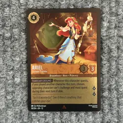 Disney Lorcana Wilds Unknown Ariel Curious Traveler 18/204 Rare Foil - Image 1