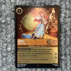 Disney Lorcana Wilds Unknown Ariel Curious Traveler 18/204 Rare Foil - Image 2