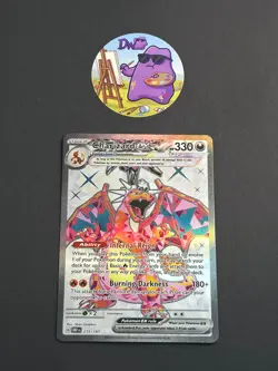 Pokemon TCG Charizard 215/197 - English Obsidian Flames Full Art Rare Card - Image 1