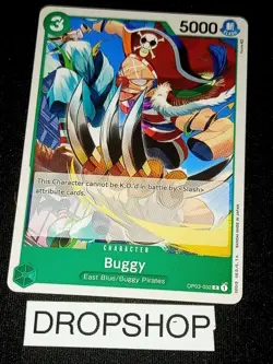 CARTE ONE PIECE ANGLAISE OP03-032 BUGGY MINT OP03 ENGLISH CARD - Image 1