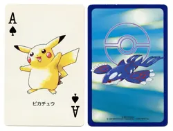 2003 Pikachu Ace of Spades Pokemon Sapphire Japanese Poker Playing Card - Image 1