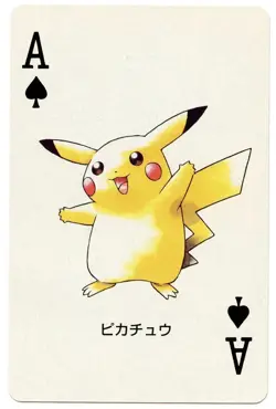 2003 Pikachu Ace of Spades Pokemon Sapphire Japanese Poker Playing Card - Image 2