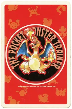 1996 Vileplume King of Diamonds Pokemon Red Charizard Playing Card Japan - Image 3