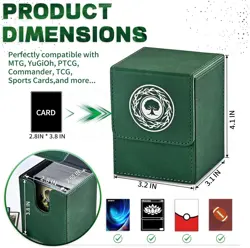 Card Deck Box for MTG, Magic Commander Deck Box Fits 200+ Cards without Sleeves - Image 2