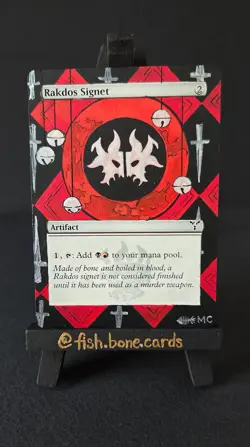 Rakdos Signet - MTG - Hand Painted Borderless Alter - Full Art Custom - Image 1