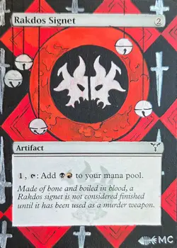 Rakdos Signet - MTG - Hand Painted Borderless Alter - Full Art Custom - Image 2