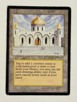Library of Alexandria Magic The Gathering Arabian Nights Vintage HP - Image 1