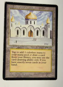Library of Alexandria Magic The Gathering Arabian Nights Vintage HP - Image 2
