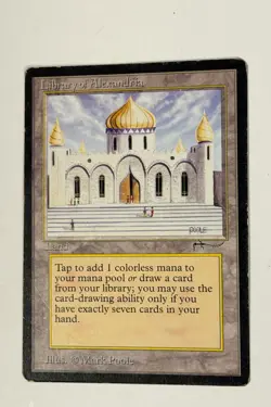 Library of Alexandria Magic The Gathering Arabian Nights Vintage HP - Image 3