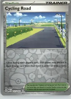 Cycling Road 157/165 Uncommon 151 Pokemon Reverse Holo Near Mint - Image 1