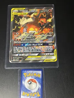 Pokemon Jumbo Reshiram & Charizard GX SM201 Oversized Promo Card - Image 1