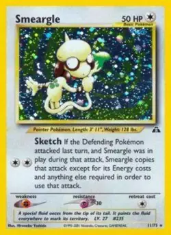 Smeargle - 11/75 - Holo Rare - Unlimited Edition PL/MP, English Pokemon Neo Disc - Image 1