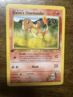Pokemon TCG: 1st Edition Blaine's Charmander Gym Heroes 61/132 Never Played - Image 1