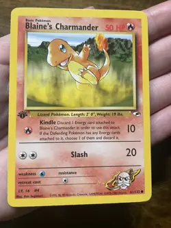 Pokemon TCG: 1st Edition Blaine's Charmander Gym Heroes 61/132 Never Played - Image 2