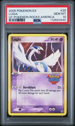 2005 Pokemon Ex Unseen Forces Pokemon Rocks America #29 Lugia PSA 10 GEM MINT - Image 1