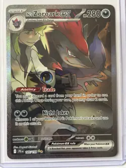 Pokemon N’s Zoroark ex 185/159 Full Art Secret Rare NM Scarlet & Violet - Image 1