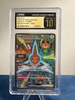 Pokemon 2025 Rotom ex 112/080 SAR Inferno X Japanese CGC Pristine 10 - Image 1