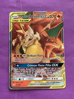Pokemon Charizard & Braixen GX SM12 22/236 NM Holofoil Ultra Rare - Image 1