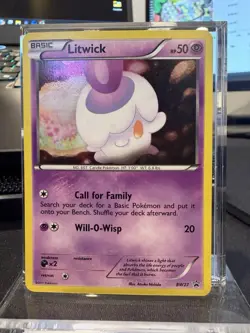 2011 Pokemon, Black & White Promos, #BW27 Litwick, Holo Black Star Promo - Image 1