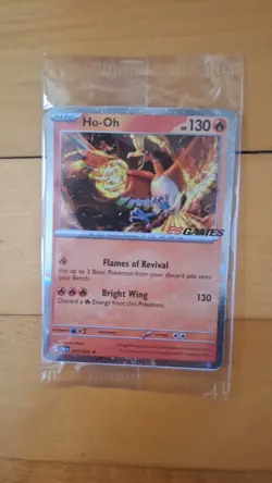Ho-Oh 010/086 ME04: Chaos Rising EB GAMES Stamped SEALED Promo Pokemon TCG NM - Image 1