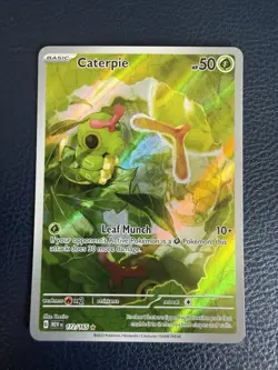 Pokemon TCG Caterpie 172/165 Scarlet Violet 151 Art Rare NM - Image 1