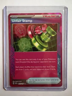 POKEMON Unfair Stamp 165/167 Twilight Masquerade Rare Pink Holo!! - Image 1