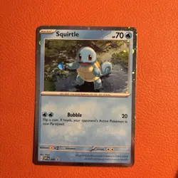 Pokemon TCG Squirtle #48 Scarlet & Violet Cosmo Black Star Promo LP - Image 1