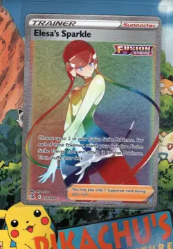 Pokemon TCG Elesa's Sparkle 275/264 Fusion Strike Secret Rainbow NM/M - Image 1