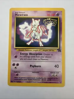 Pokemon TCG Mewtwo #3 WB Kids Presents the First Movie Card - Image 1