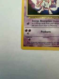 Pokemon TCG Mewtwo #3 WB Kids Presents the First Movie Card - Image 4