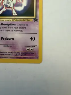 Pokemon TCG Mewtwo #3 WB Kids Presents the First Movie Card - Image 5