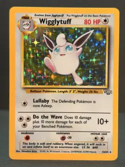 Wigglytuff 16/64 Unlimited Holo Rare - Pokemon Jungle Set LP - Image 1