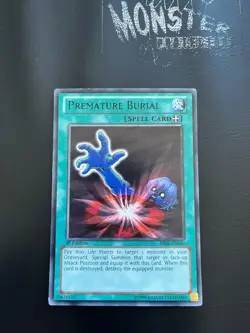 YUGIOH PREMATURE BURIAL BLACK RARE BP01-EN040 1ST EDITION - Image 1