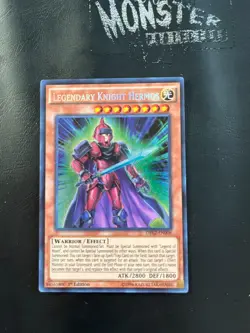 YUGIOH LEGENDARY KNIGHT HERMOS SECRET RARE DRL2-EN008 1ST EDITION - Image 1