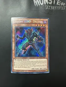 YUGIOH DESTINY HERO DECIDER SECRET RARE DESO-EN003 1ST EDITION - Image 1