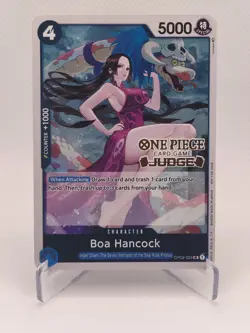 Boa Hancock RARE GOLD JUDGE AWARD CHAMPIONSHIP ALT ART OP02-059 ONE PIECE TCG NM - Image 1