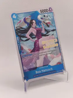 Boa Hancock RARE GOLD JUDGE AWARD CHAMPIONSHIP ALT ART OP02-059 ONE PIECE TCG NM - Image 2