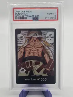 2024 ONE PIECE OP08-TWO LEGENDS DON!! CARD ALTERNATE ART PSA 10 - Image 1