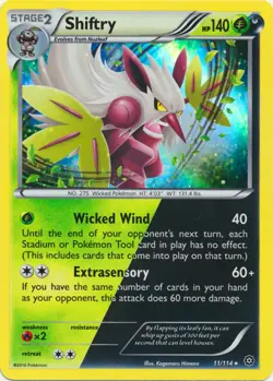 Shiftry - 11/114 - Holo Rare NM, English Pokemon Steam Siege - Image 1