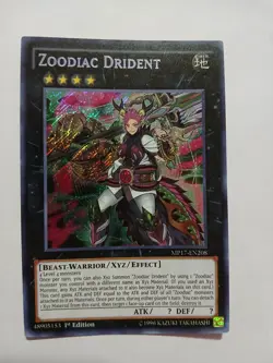 Yugioh Zoodiac Drident Secret Rare MP17-EN208 1st Ed Near Mint - Image 1
