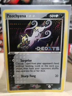 Pokemon Poochyena Deoxys 70/107 Common Reverse Holo Stamped LP TCG - Image 1