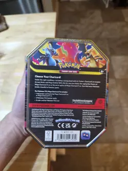 Sealed Pokemon TCG Mega Charizard X EX Tin 4 Booster Packs & Charizard Promo - Image 2