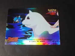 1999 Topps Pokemon First Movie A Call to Arms Rainbow Foil #16 Blue Logo 1st - Image 1