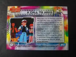 1999 Topps Pokemon First Movie A Call to Arms Rainbow Foil #16 Blue Logo 1st - Image 2