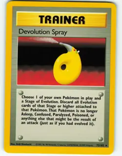 Devolution Spray - 72/102 Base Set - Pokemon TCG - 1999 - Image 1